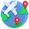 Domestic and international coverage icon